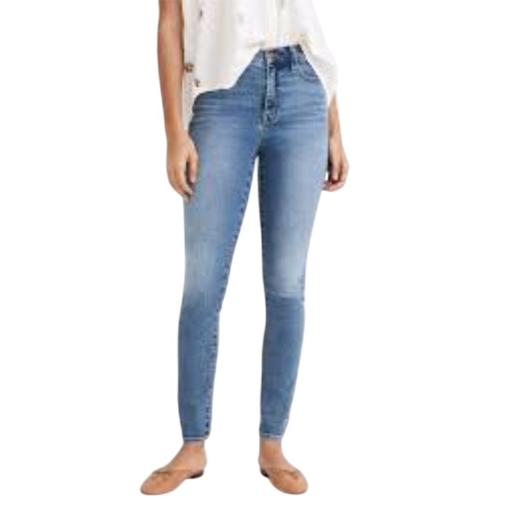 Madewell 10 in Roadtripper High Rise Jeans Medium Wash Raw Hem Size 26 NWOT $138